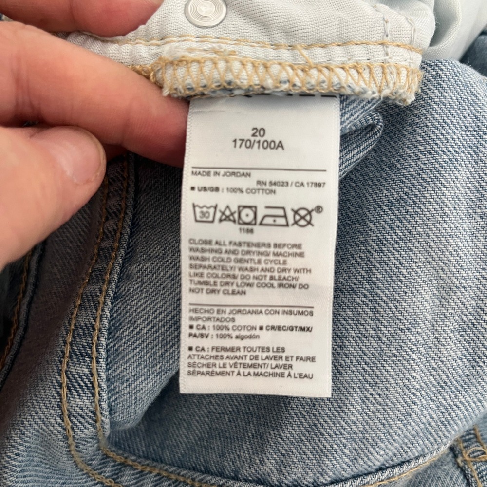 Old Navy Rigid OG Loose Jeans High Rise Light Wash 20 Secret-Smooth Pockets - Picture 7 of 10